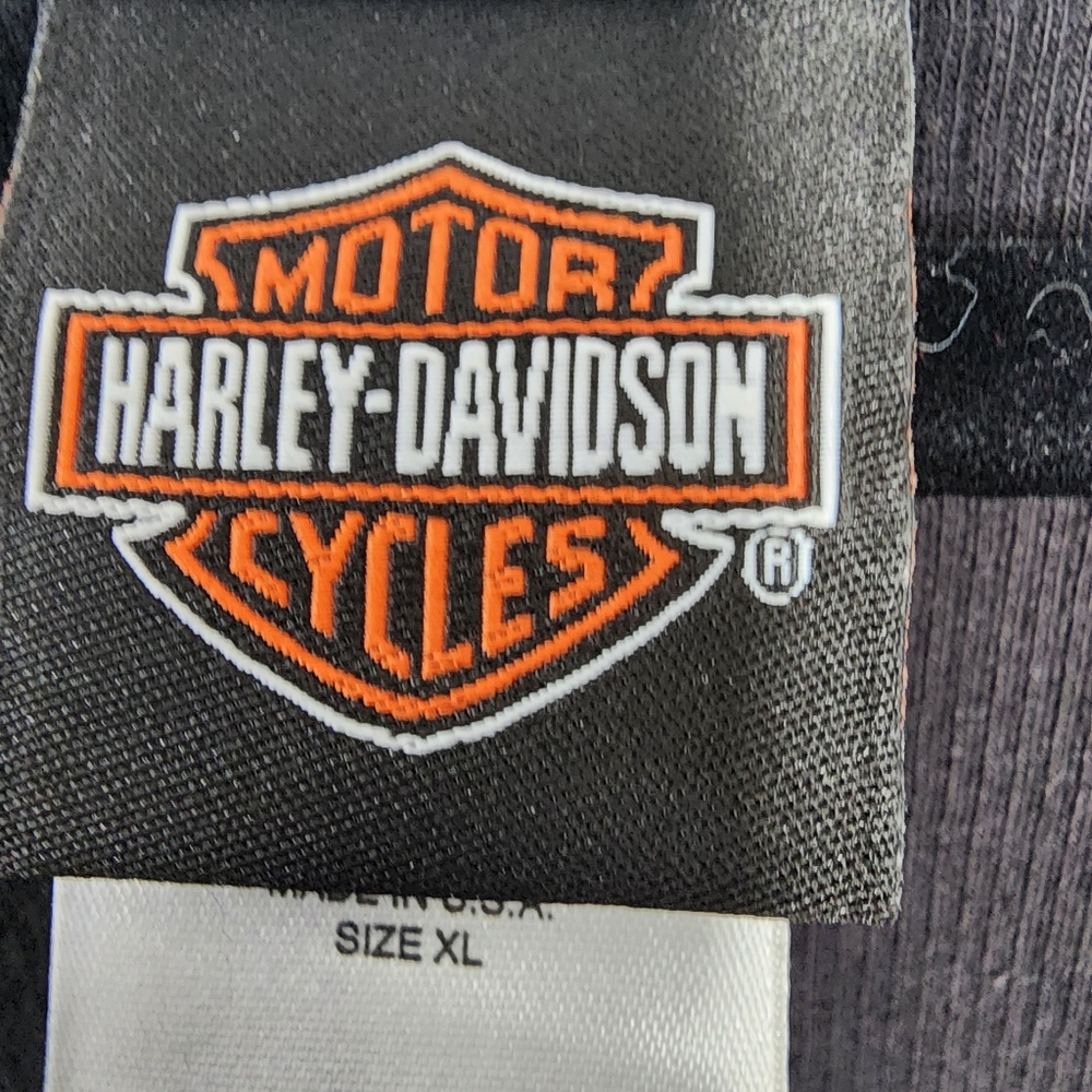 Harley-Davidson Las Vegas Black and Orange Logo Shirt XL - Picture 4 of 8